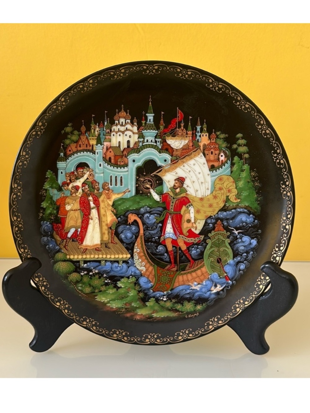 Bradford Exchange Russian Legends Limited Edition Palekh Sadko 9th Plate 1990